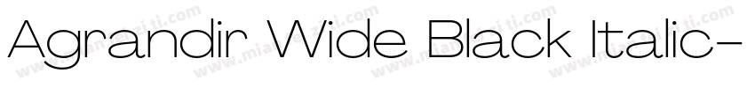 Agrandir Wide Black Italic字体转换